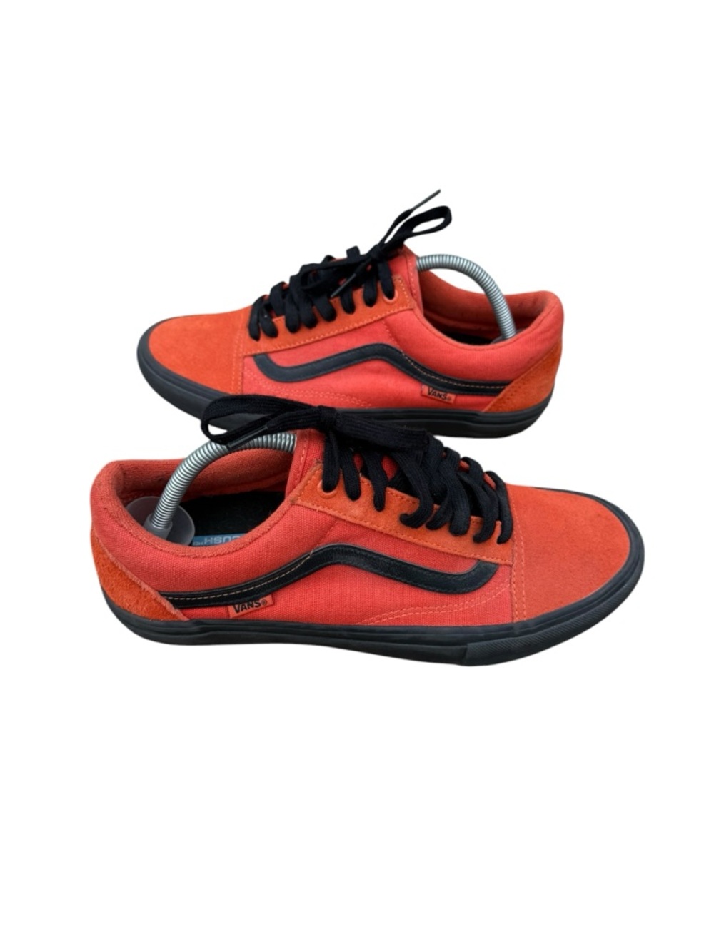 Vans Old Skool Pro Orange and Black Lace Up Sneakers Mens Size 9